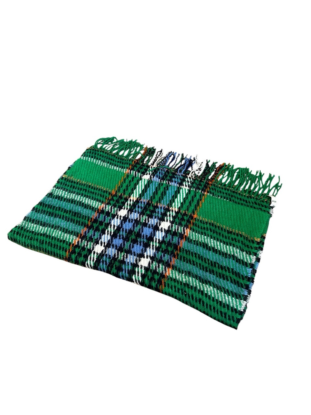 Aerie Fringe Green Plaid Blanket Scarf Wrap Cozy Cabincore Fall Winter Vibes